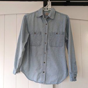 🌸 80's / 90's Vintage Riders by Lee Button Up Long Sleeve Denim Top (SIZE S)